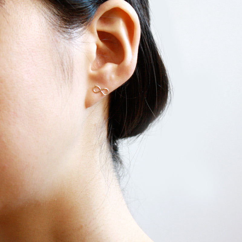 Infinity Stud Earrings - 14k Gold Filled