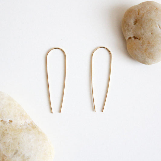 Arc Earrings - Long - 14k Gold Filled