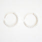 Pearl Hoop Earrings - Large