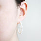 Pearl Hoop Earrings - Large