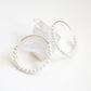 Pearl Hoop Earrings - Large