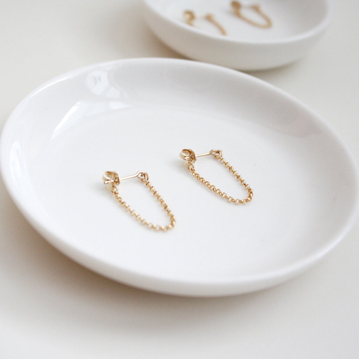gold chain hoop earrings