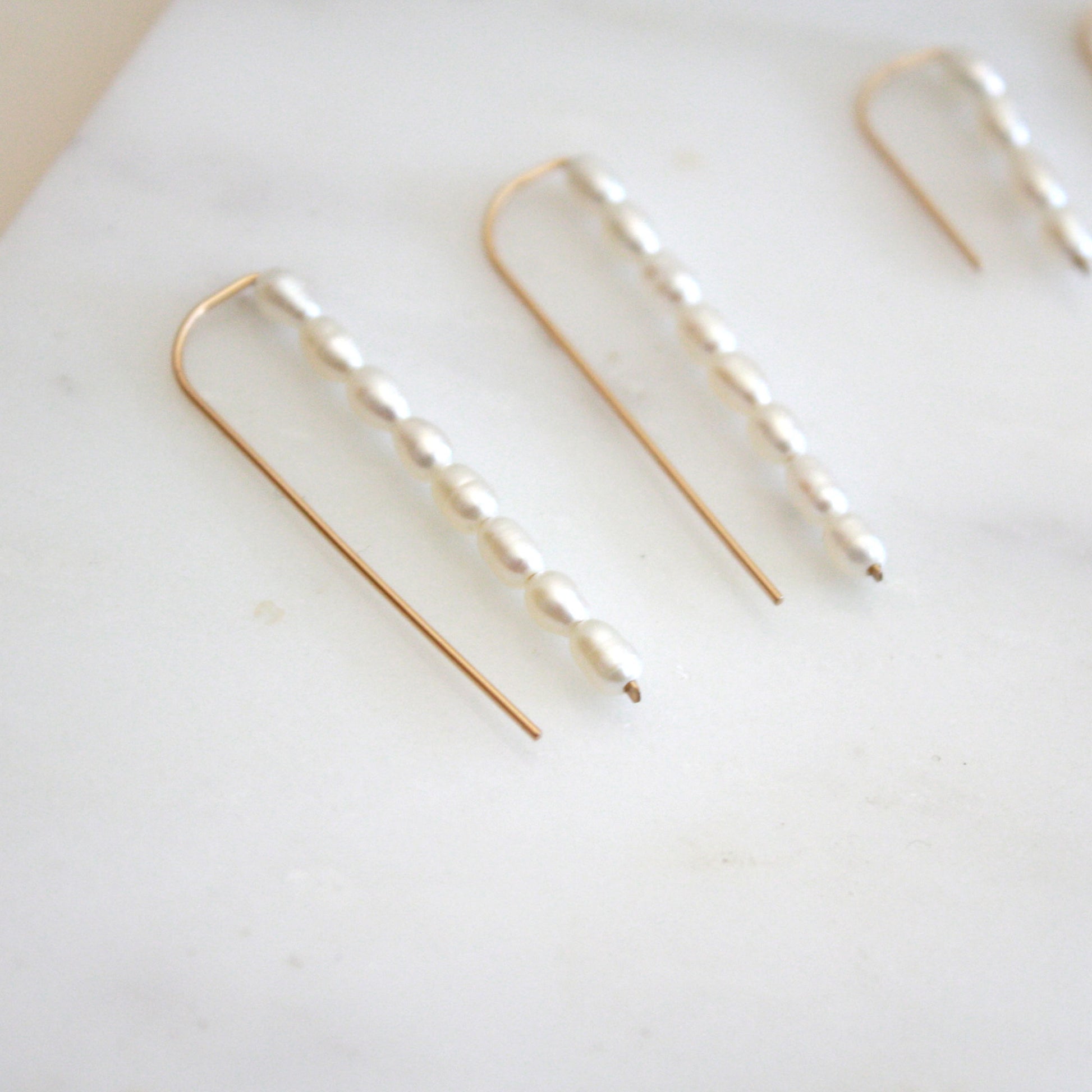 long pearl earrings