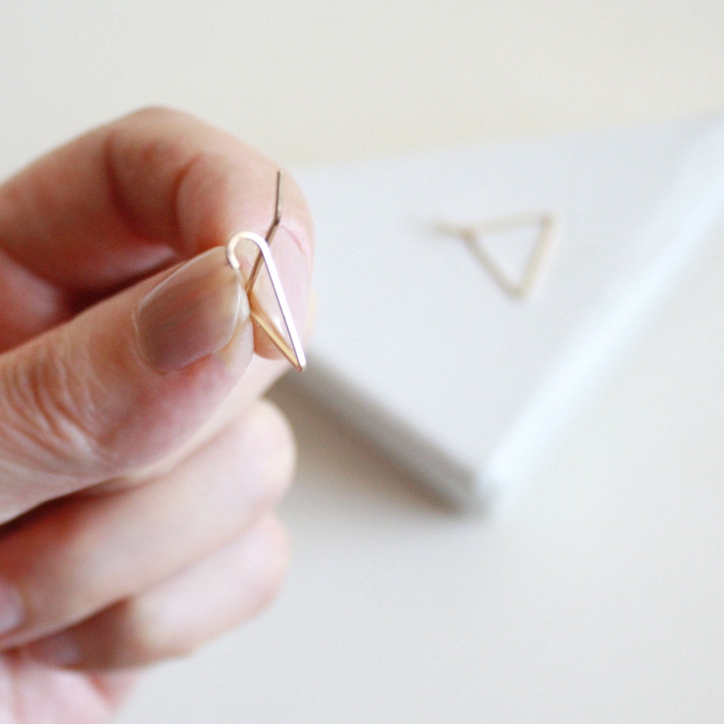 Mini Triangle Hoop Earrings