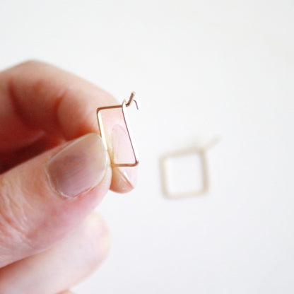 Mini Square Hoop Earrings