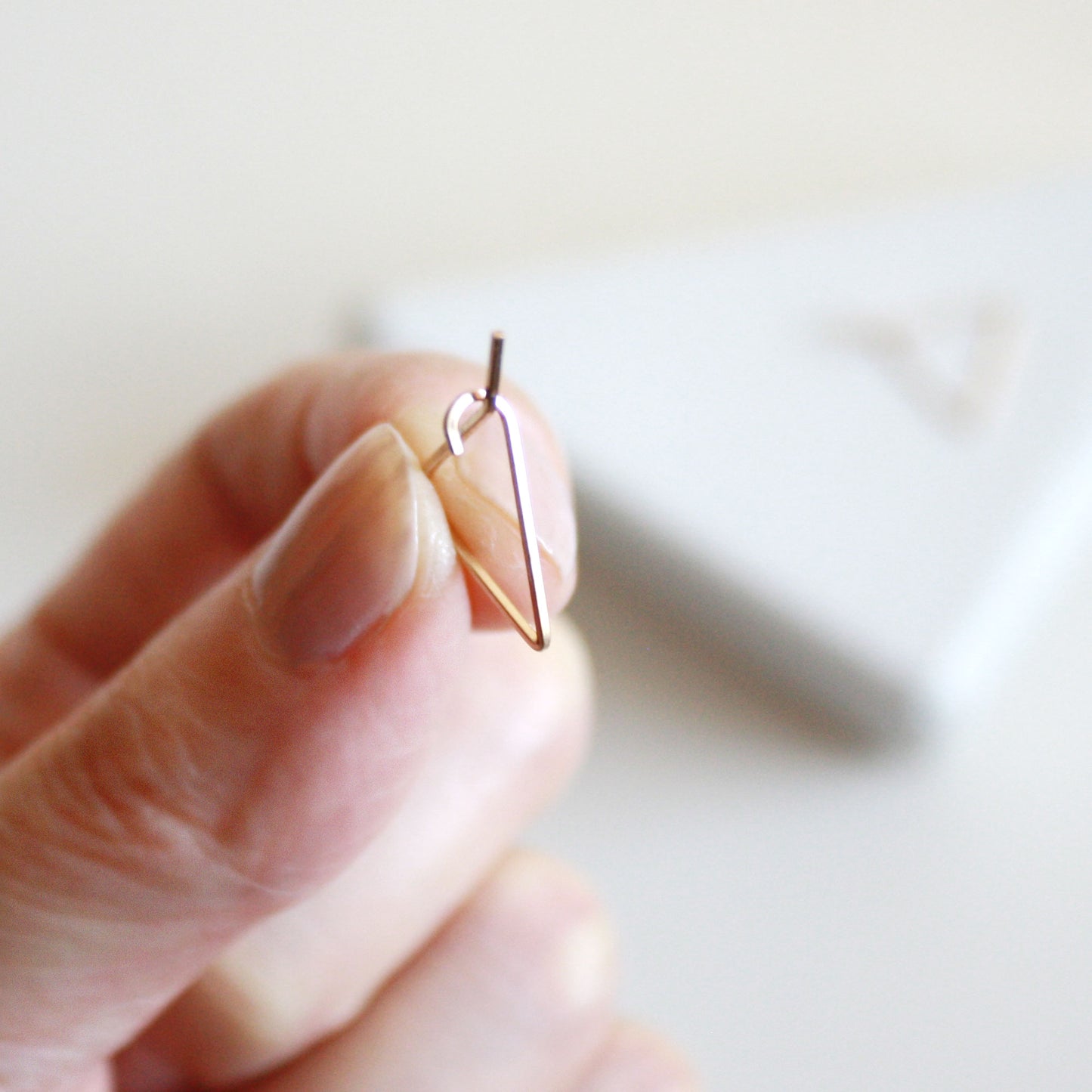 Mini Triangle Hoop Earrings