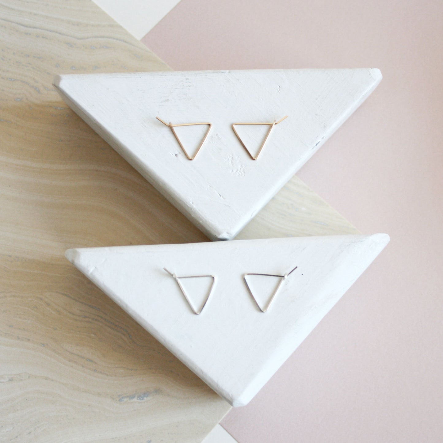 Mini Triangle Hoop Earrings