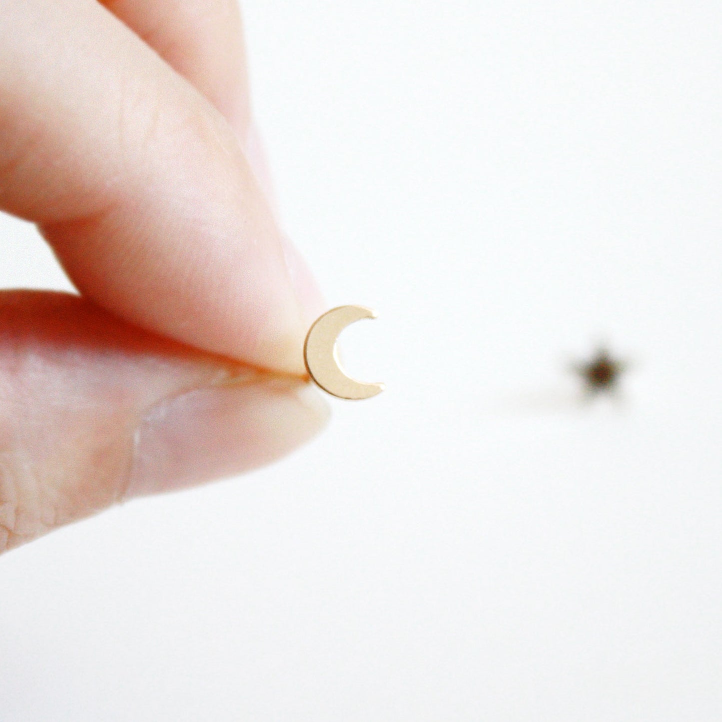 Moon & Star Stud Earrings