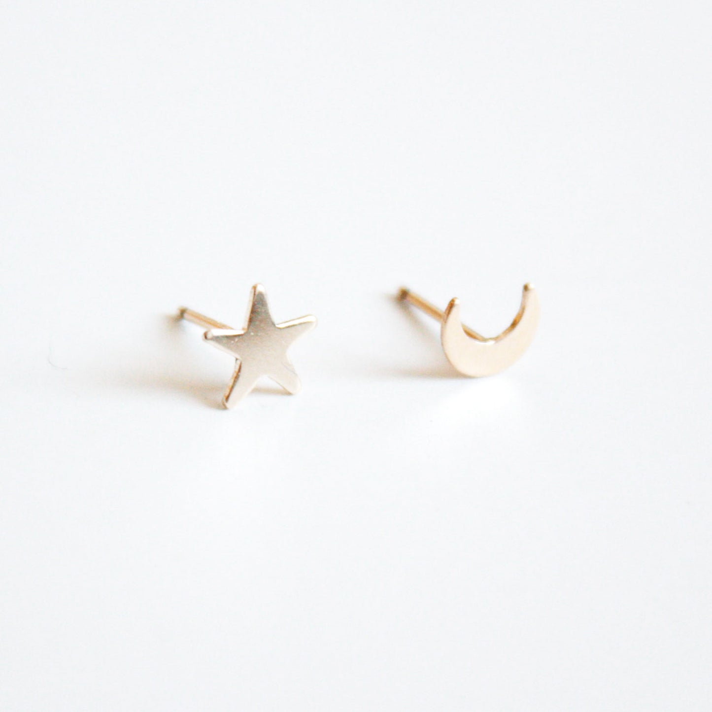 Moon & Star Stud Earrings