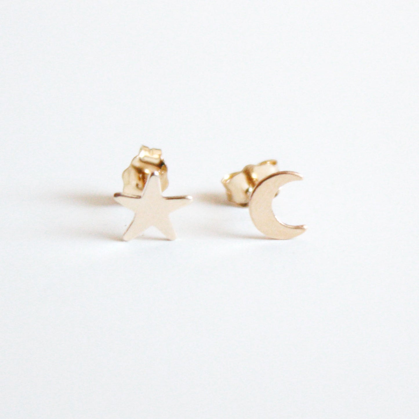 Moon & Star Stud Earrings