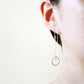 Long Asymmetrical Dangle Earrings - Gemstones