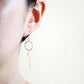 Long Asymmetrical Dangle Earrings - Pearls
