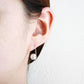 Short Hook Stud Earrings - Metal Balls