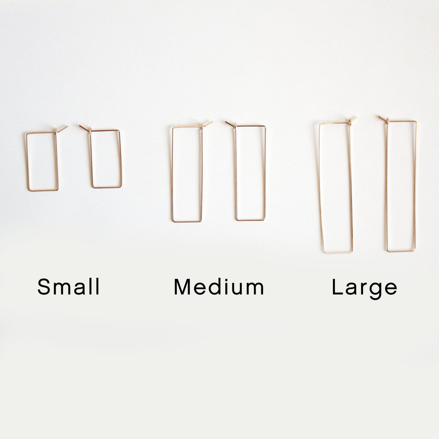 Rectangle Hoop Earrings - 14k Gold Filled