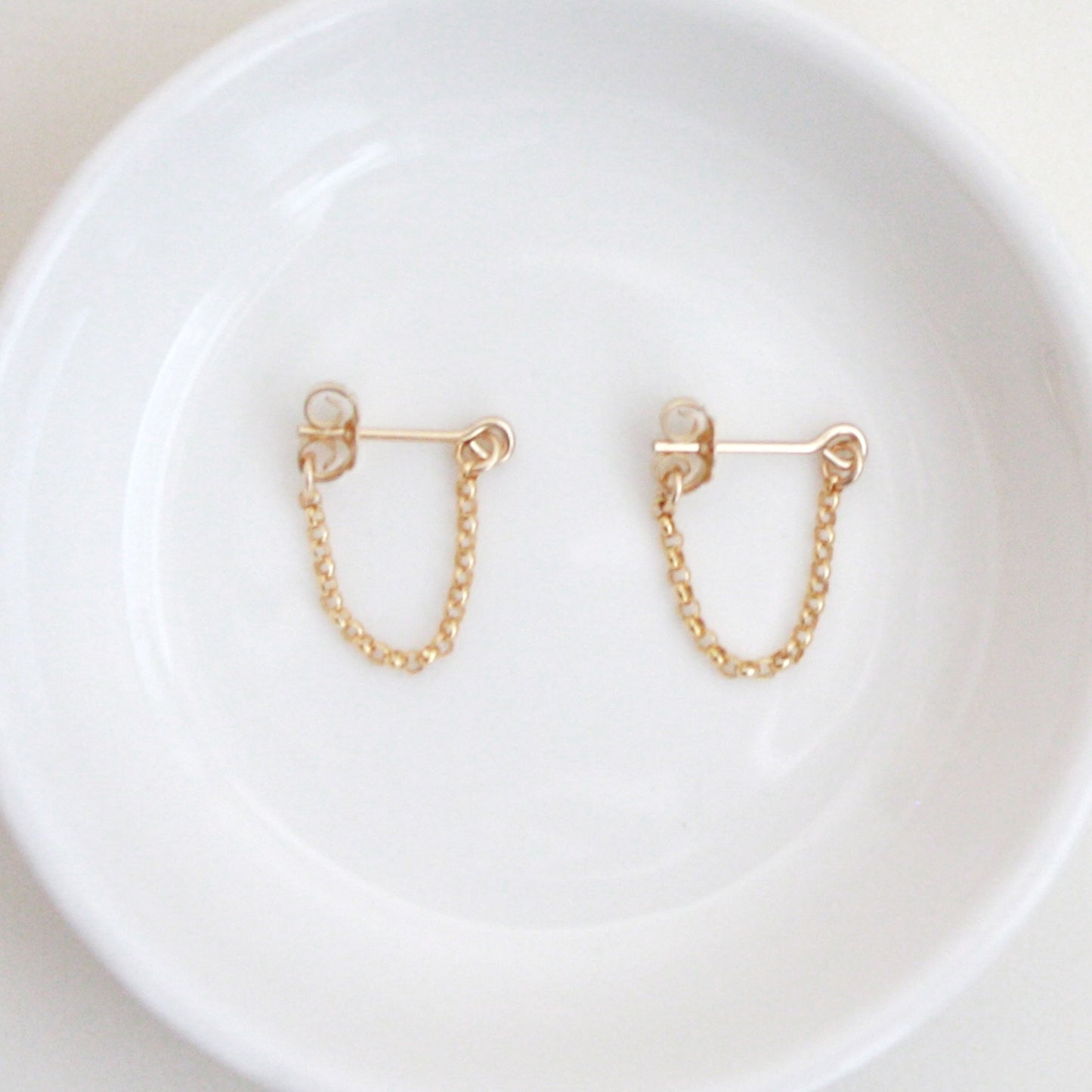 chain hoop earrings