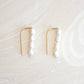short pearl threader earrings