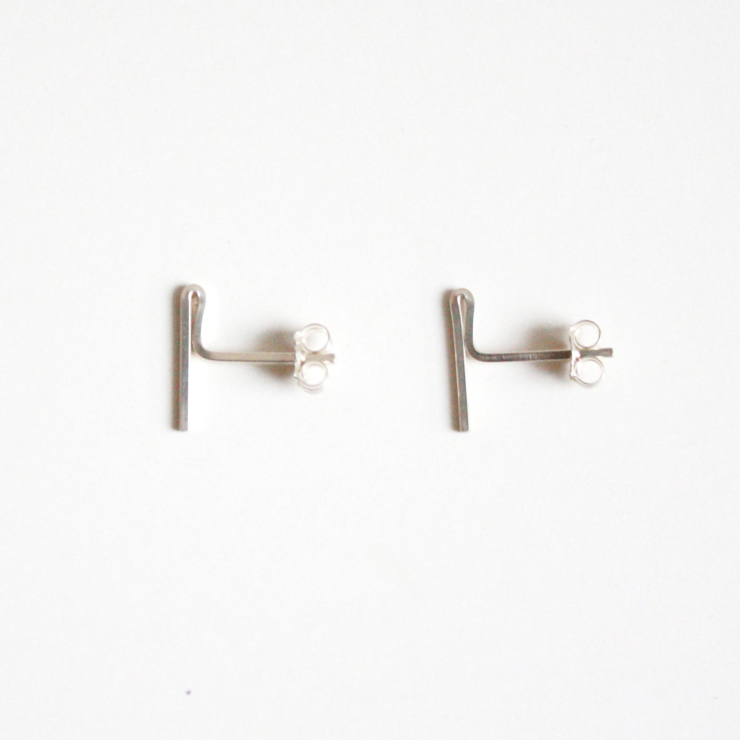 Bar Stud Earrings - Short