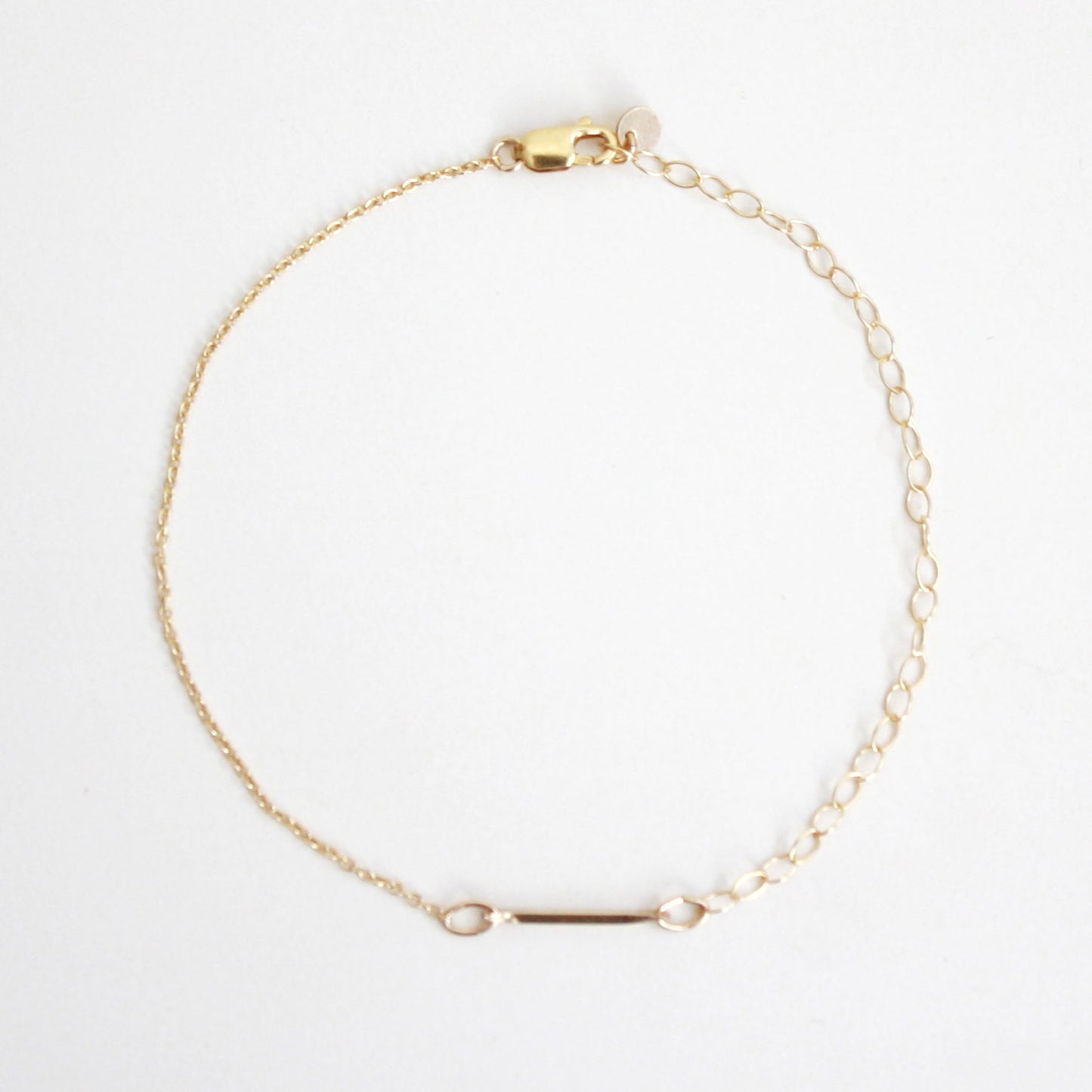 Short 14k Gold Filled Bar Bracelet | Hooks and Luxe