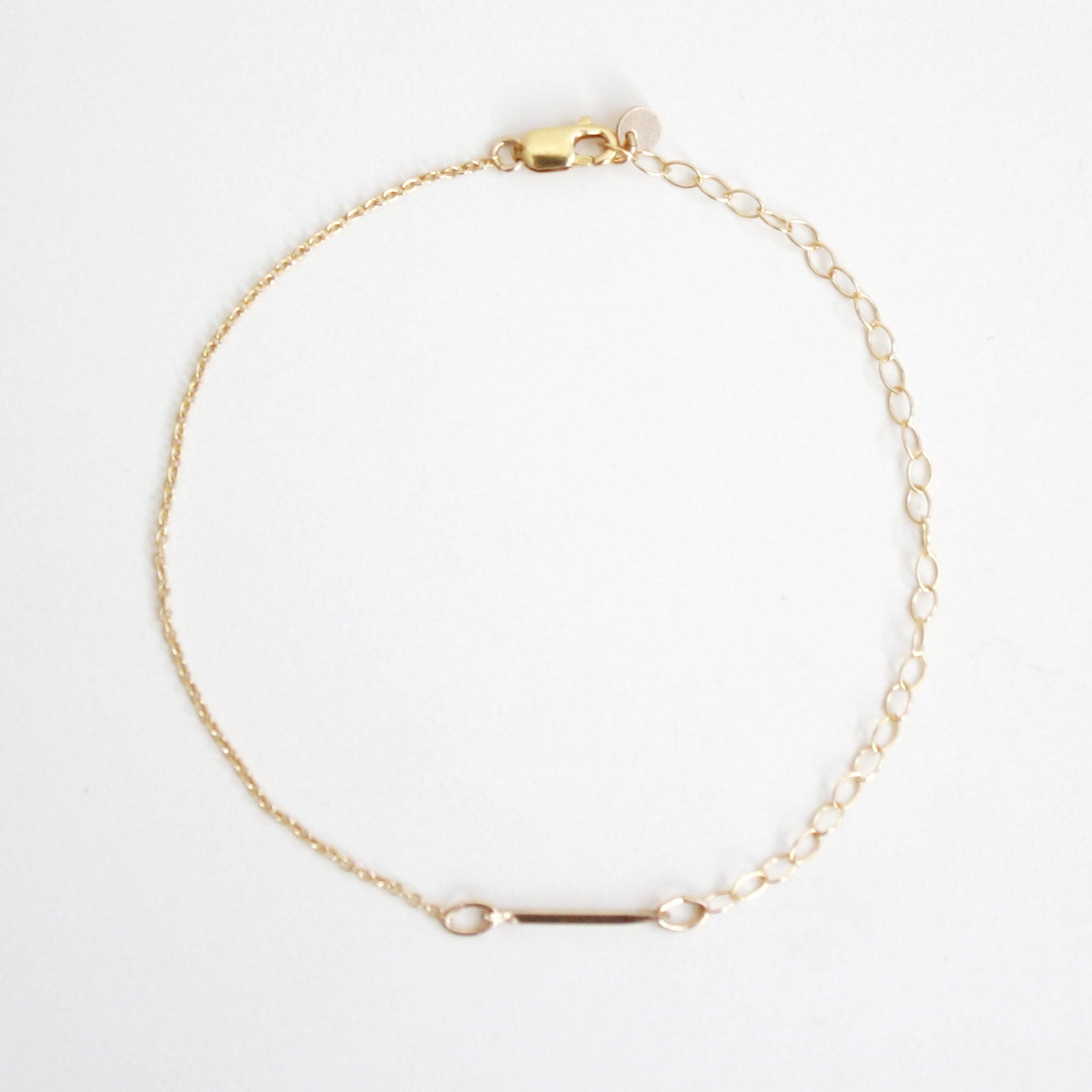 Short 14k Gold Filled Bar Bracelet | Hooks and Luxe