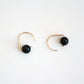 Short Hook Stud Earrings - Gemstones
