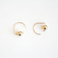 Short Hook Stud Earrings - Metal Balls