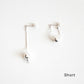 Versatile Dangle Hoop Earrings - Silver Balls