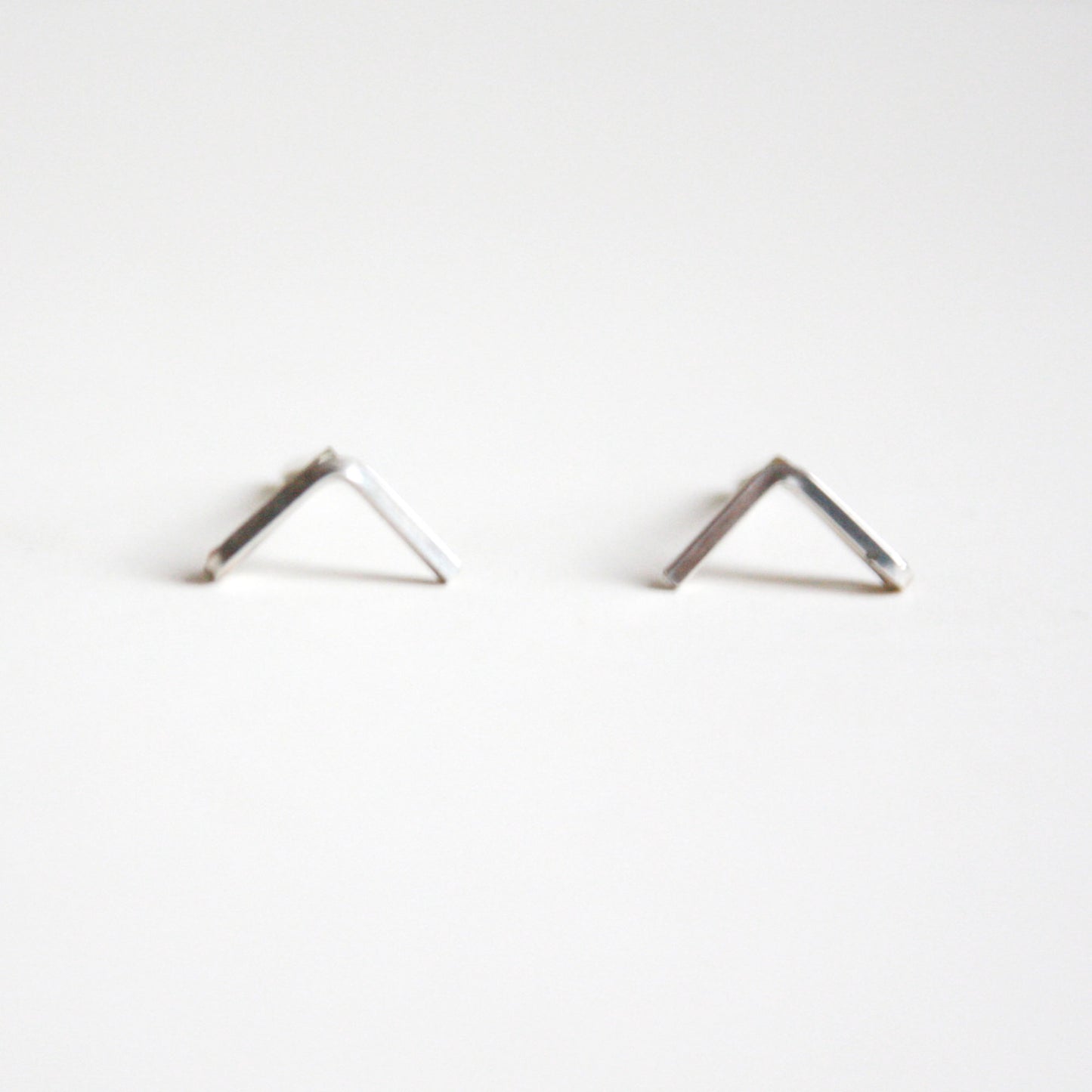 Triangle Bar Stud Earrings