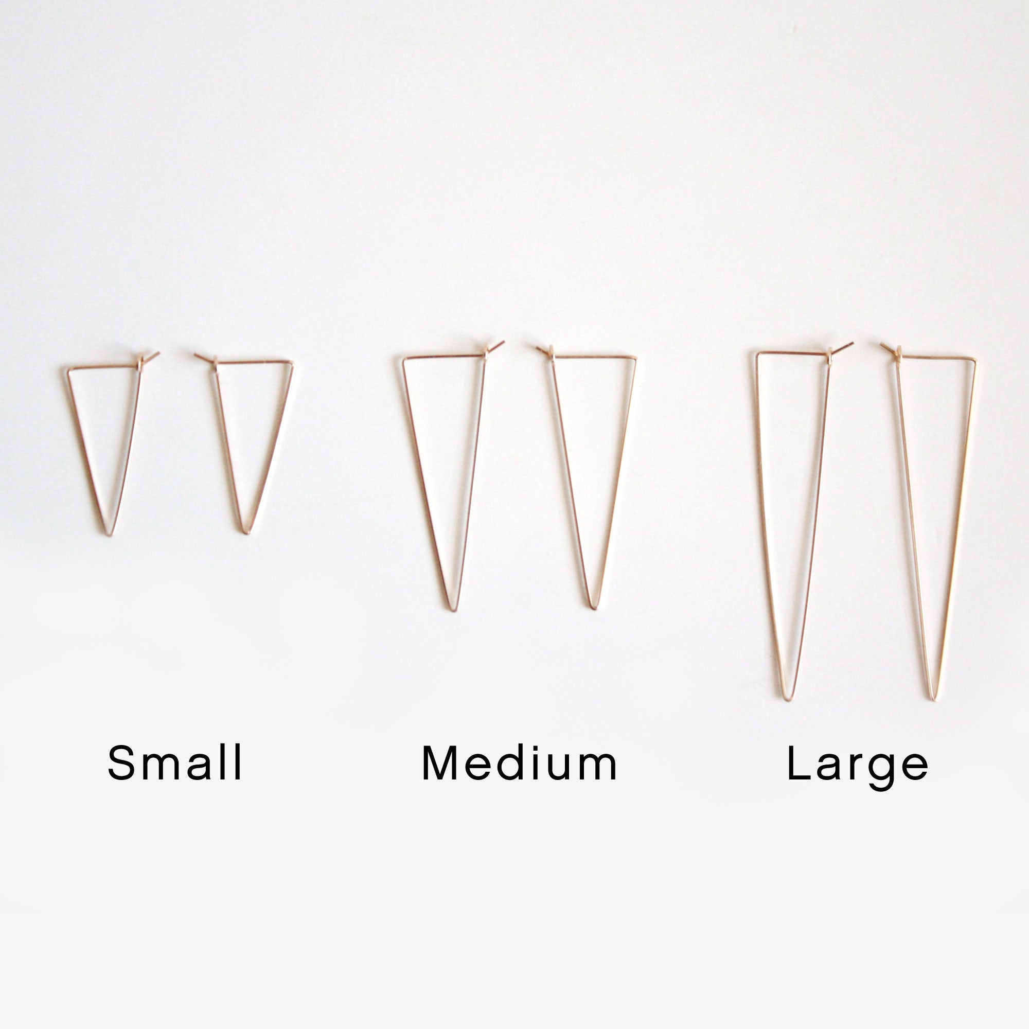 Triangle Hoop Earrings Sterling Silver