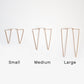 Triangle Hoop Earrings - Sterling Silver