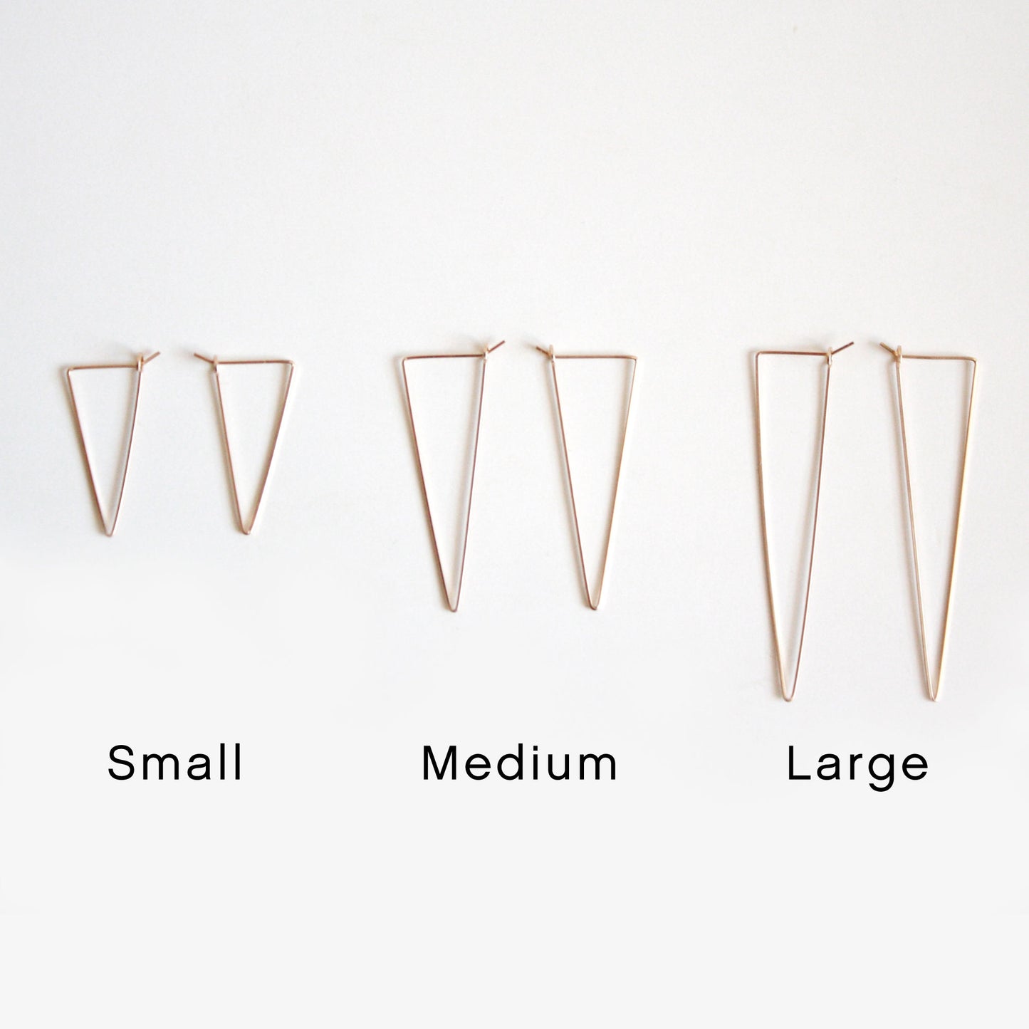 Triangle Hoop Earrings - Sterling Silver