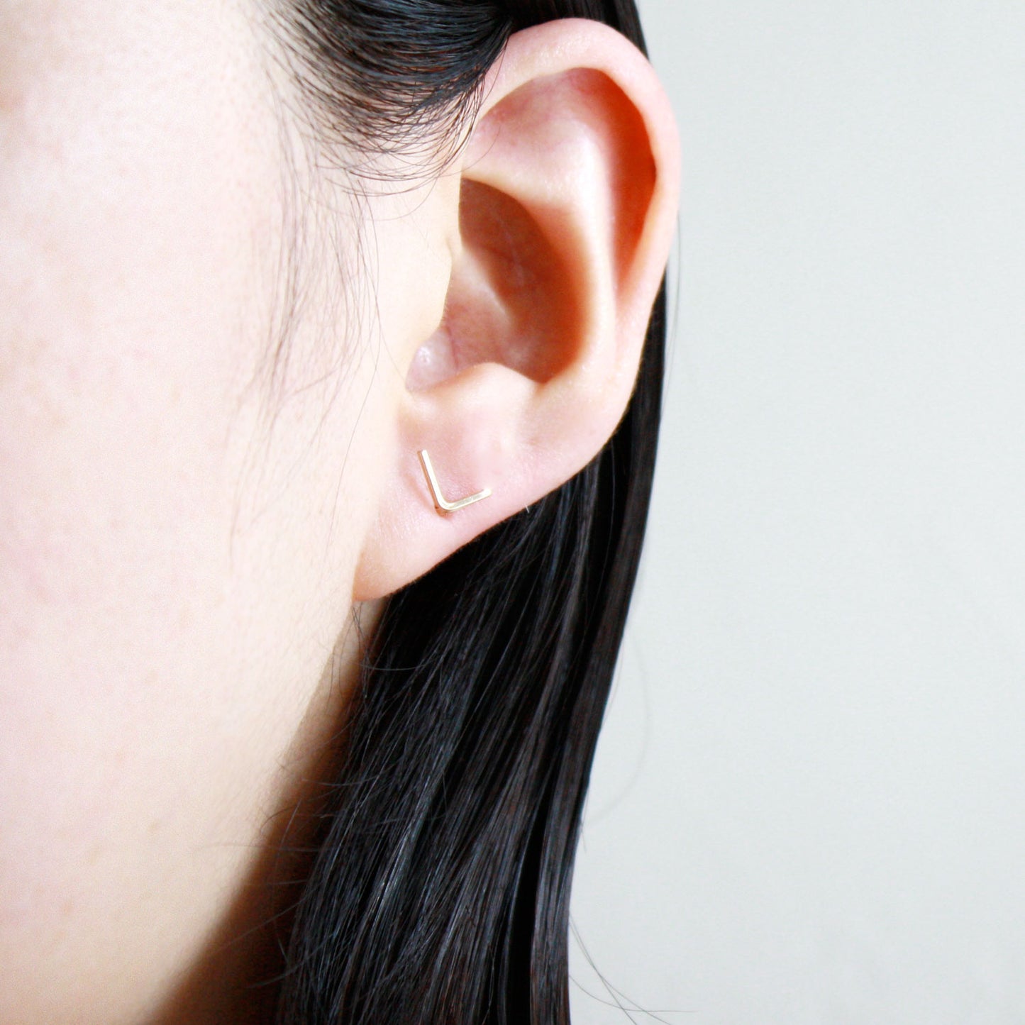 Triangle Bar Stud Earrings