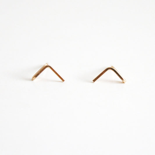 Triangle Bar Stud Earrings