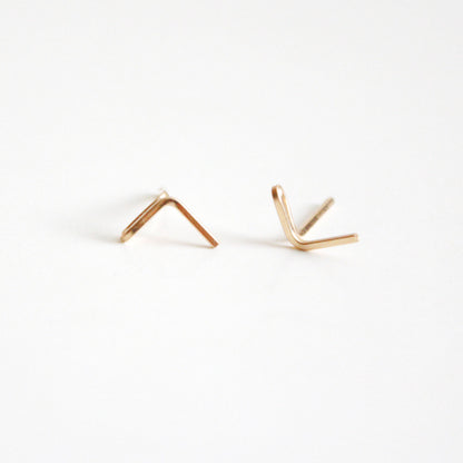 Triangle Bar Stud Earrings